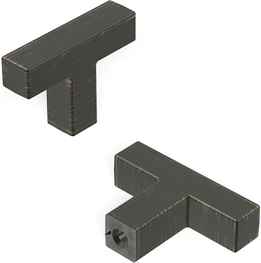 Hickory Hardware Skylight Collection T-Knob 1-5/8 Inch x 3/8 Inch Vintage Bronze Finish