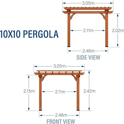 Backyard Discovery Cedar Pergola 10 'x 10'