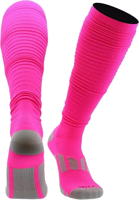 TCK Football Scrunch Socks - Pre-Scrunched Extra Long Sports Socks For Boys, Men and Kids, Youth and Adult