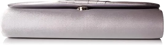 Jessica McClintock Angel Satin Tuxedo Flap Evening Clutch