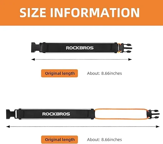 ROCKBROS Bike Pants Strap Cycling Reflective Ankle Bands Adjustable Pant Leg Straps for Biking Cuff Wrist Ankle Bands Backpack Strap for Running,Walking,Jogging 2 PCS