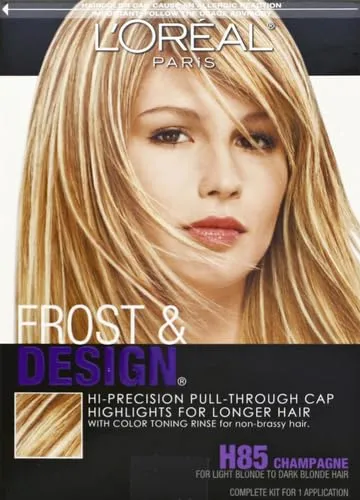 L'Oreal Paris Frost and Design Cap Hair Highlights For Long Hair, H85 Champagne, 1 kit
