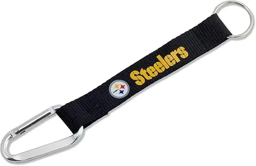 aminco NFL Pittsburgh Steelers Carabiner Lanyard Keychain, 5