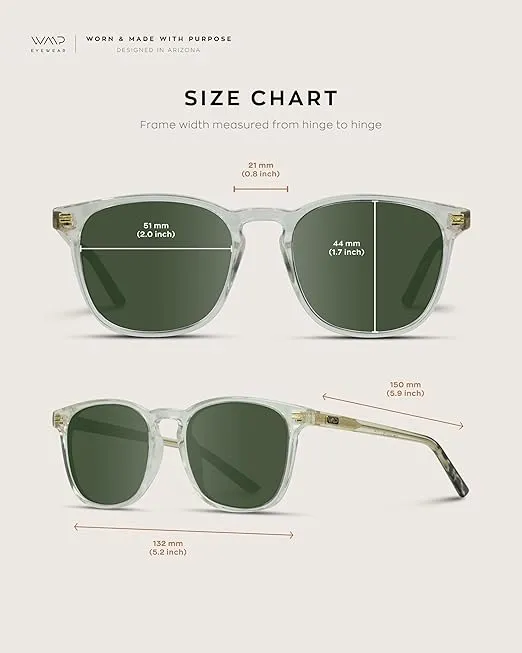 WMP Eyewear - Men's Polarized Modern Rounded Square Sunglasses
