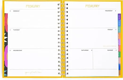 ban.do Daily Planner 2025, Large Weekly Planner Dated January 2025 - December 2025, Hardcover Self Care Journal, Spiral Planner with Monthly Calendar, Stickers, & Pockets, Let Me Write That Down