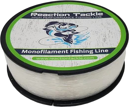 Reaction Tackle Monofilament Fishing Line- Strong and Abrasion-Resistant Nylon Mono Fishing Line, Smooth and Long Casting - Low Memory- Freshwater and Saltwater Fishing Monofilament Line