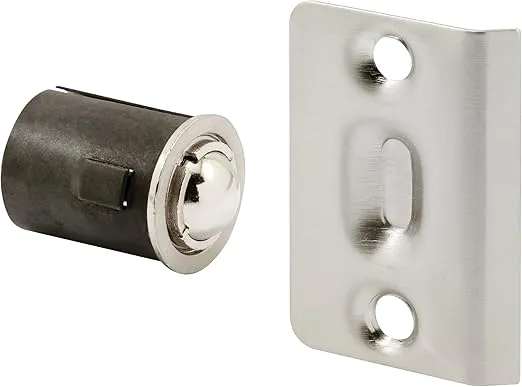 Prime-Line N 7334 Satin Nickel Drive-in Ball Catch with Strike (Single Pack)