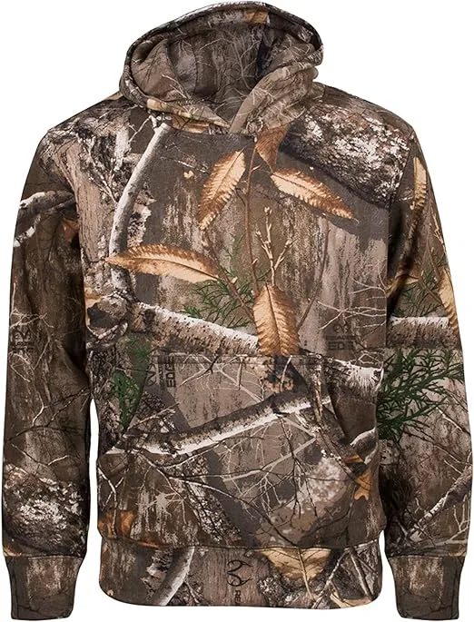 King's Camo Boys' Kck215 Kids Classic Hunting Cotton/Poly Blend Camo Pullover Hoodie