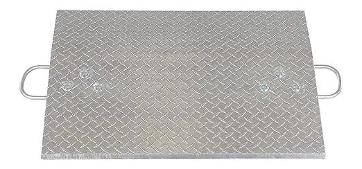 Vestil E-3024 Aluminum Economizer Dock Plate, 3,000-lb. Capacity, 24" Length, 30" Usable Width, 36" Height Difference, 3/8" Plate Thickness