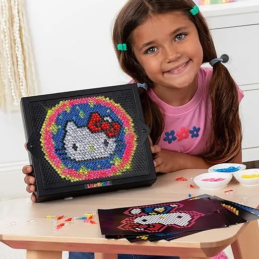 Lite Brite Super Bright HD, Hello Kitty Edition - Create Art with Light, Enhances Creativity, Gift for Girls and Boys Ages 6+
