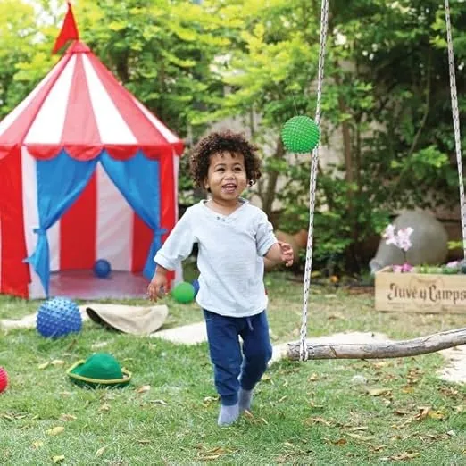 Edushape The Original Sensory Ball for Baby - 7" Blue Color Baby Ball That Helps Enhance Gross Motor Skills for Kids Aged 6 Months & Up - Vibrant, Colorful and Unique Toddler Ball