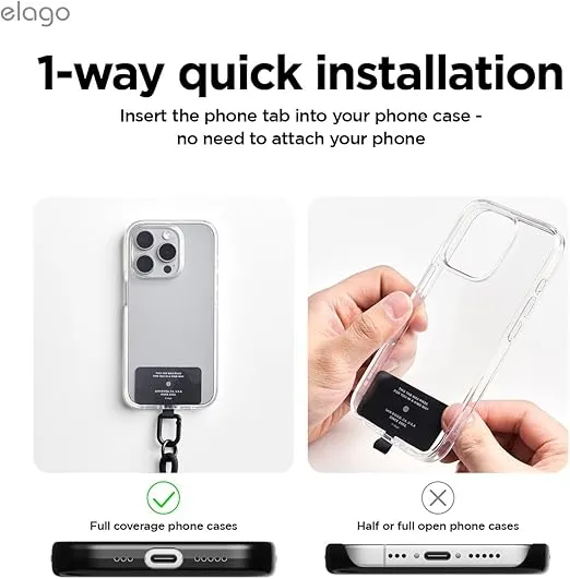 elago Phone lanyard, Adjustable Crossbody and Neck Strap, Magnetic Locking, Extra Security, Compatible with All Smartphone