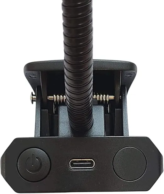Rechargeable Clip-on Music Stand Orchestra Light- 10 Bright LEDs- Includes USB Cord, Wall Plug, and Carrying Bag- Also for Reading, DJs, Artists, Crafting