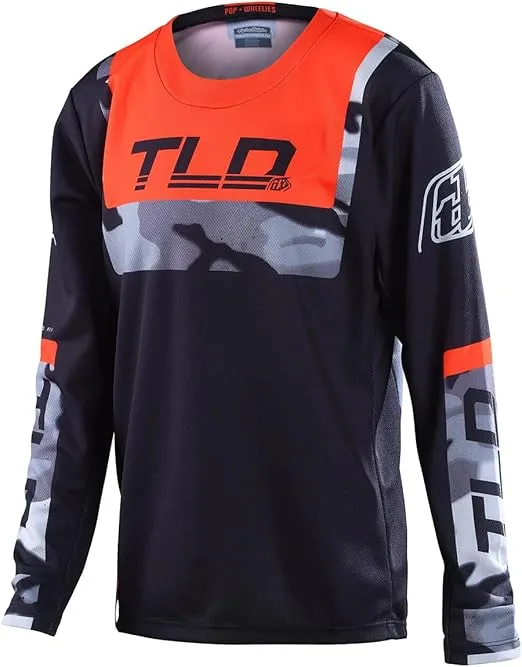 Troy Lee Designs Youth Brazen Camo Jersey (X-Large, Black/Orange)