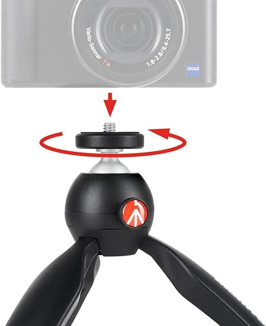 Manfrotto PIXI Mini Aluminum Table Top Tripod, Black
