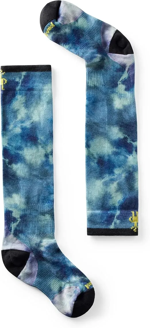 Smartwool Junior Ski Zero Cushion Merino Wool Over the Calf Tie Dye Print Socks