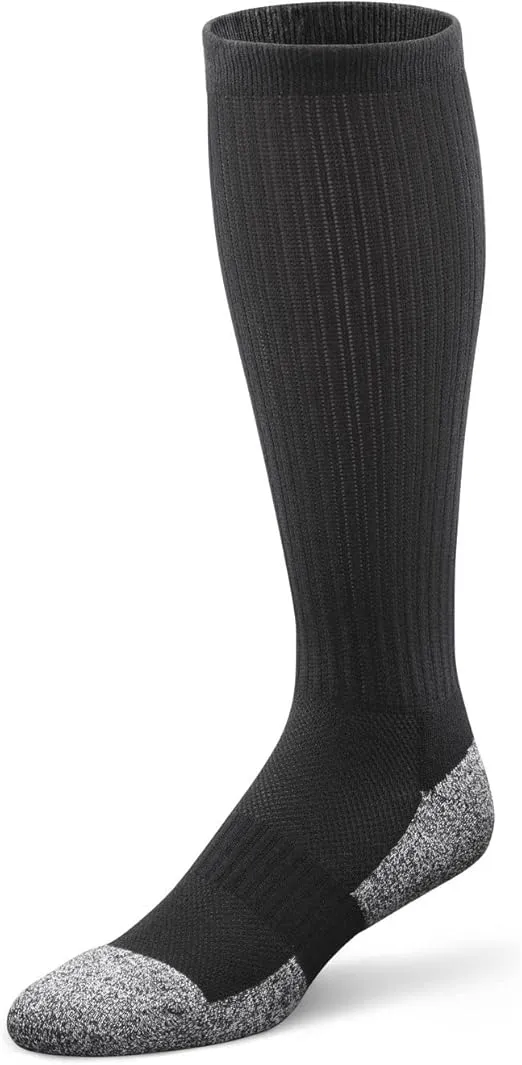 Dr. Comfort Over-the-Calf Unisex Diabetic Socks, Medium, Black