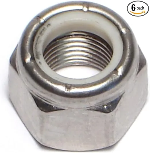 014973192228 Fine Nylon Insert Lock Nuts, 1/2-20, Piece-6