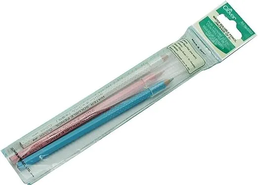 Clover Water Soluble Pencil-White, Pink & Blue