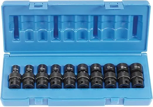 Grey Pneumatic (1210UM) 3/8" Drive 10-Piece Universal Metric Socket Set