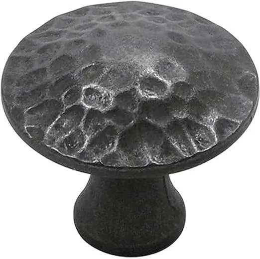 Craftsman Collection Knob 1-1/4 Inch Diameter Black Iron Finish