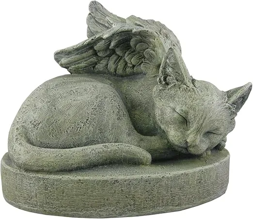 Sympathy Cat - Cat Angel Pet Memorial Stone