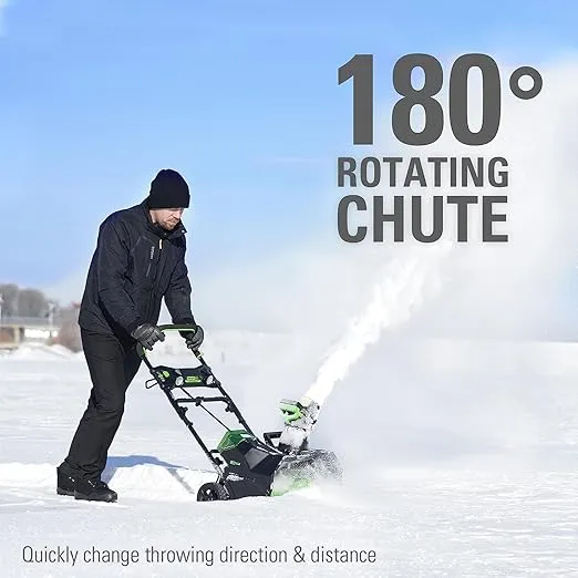 Greenworks 80V 20" Brushless Snow Thrower, 5.0Ah Battery and Charger Included