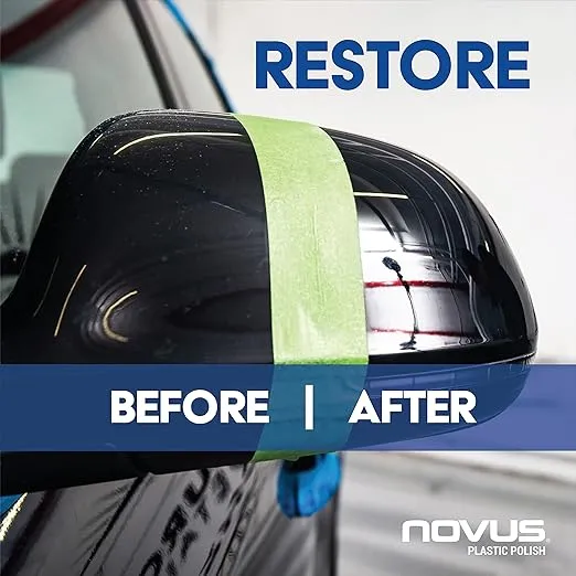 NOVUS-PK1-8OZ-PM | Plastic Clean & Shine #1, Fine Scratch Remover #2, Heavy Scratch Remover #3, and Extra Polish Mates Pack | 8 Ounce Bottles