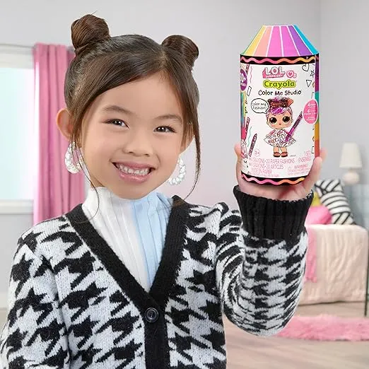 LOL Surprise Loves CRAYOLA Color Me Studio with Collectible Doll, Over 30+ Surprises, Paper Dresses & Accessories, Art Studio Packaging, Limited Edition Small Doll, Great Toy Gift for Kids Ages 3+