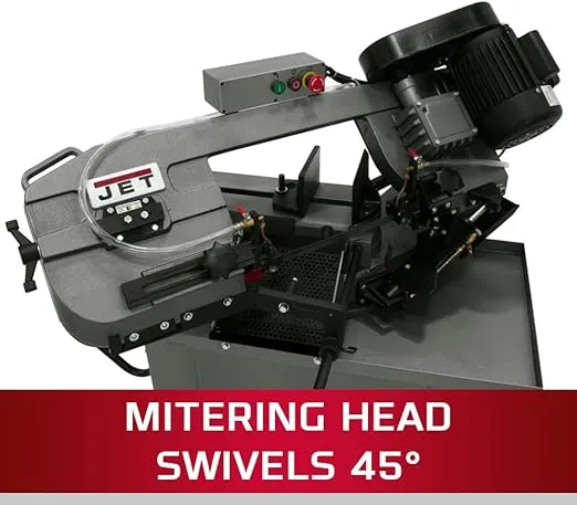 JET 7" x 10-1/2" Horizontal/Vertical Mitering Bandsaw, 1 HP, 115/230V 1Ph (Model HVBS-710S)