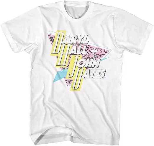Hall & Oates 80s Music Retro Style Smiling Men's Short Sleeve T Shirt Vintage Style Graphic Tees White
