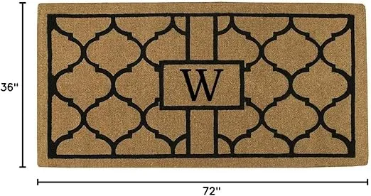 Calloway Mills 180083672W Pantera 3' X 6' Extra-Thick Monogrammed Doormat (Letter W)