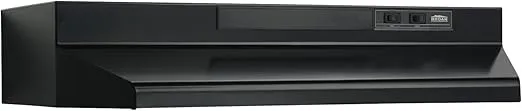 Broan-NuTone F403023 Exhaust Fan for Under Cabinet Two-Speed Four-Way Range Hood, 30-Inch, Black