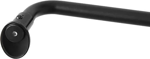 Eclipse Clinton Curtain Rods, Black Out Curtain Rod, 5/8 Inch Blackout Wrap Around Adjustable Curtain Rod, Curtain Rods For Windows 28 to 48 Inch, Matte Black Curtain Rod