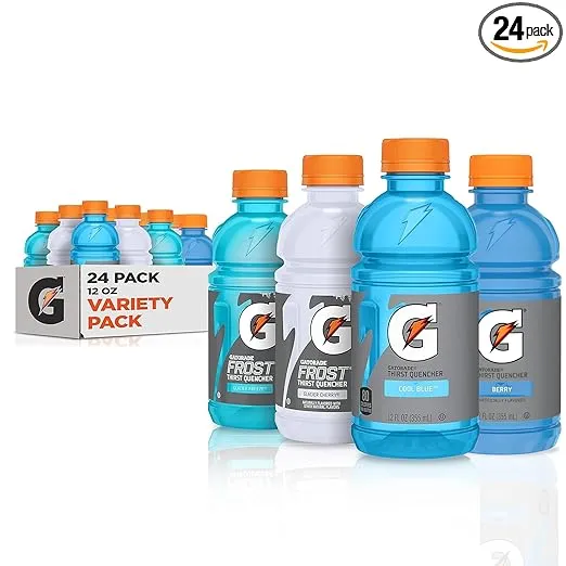 Gatorade Frost Thirst Quencher, Variety Pack 2.0, 12 Fl Oz (Pack of 24)