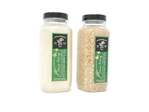 2pc SET - Bath & Body Works Aromatherapy Eucalyptus Spearmint Stress Relief Bath Soak & Luxury Bath Set