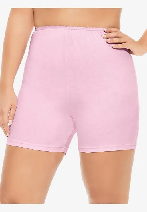 Comfort Choice Women's Plus Size Cotton Boxer 5-Pack