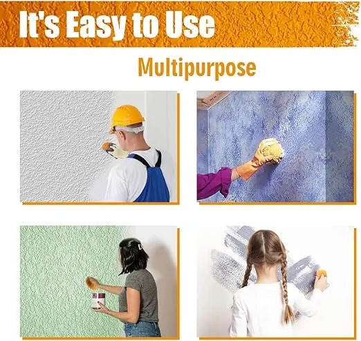 LAVEVE Knockdown Texture Sponge, Wall Patch, Drywall Patch/Repair, Texture Patch Sponge, Home Decor Sponge for DIY Painting Ceiling Wall Texture - 2 Pcs