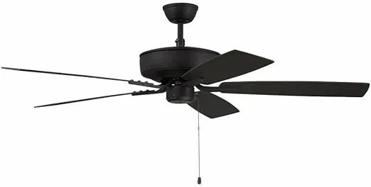 Craftmade P52ESP5-52ESPWLN Pro Plus 52" Ceiling Fan with Pull Chain, 5 Reversible Espresso/Walnut MDF Blades, Espresso