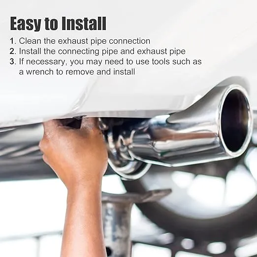 X AUTOHAUX 2pcs OD 2.5 Inch 90 Degree Mandrel Bend Elbow SS304 Stainless Steel Bend Tube Exhaust Elbow Pipe for Car Modified Exhaust System 2.5" Piping Silver Tone
