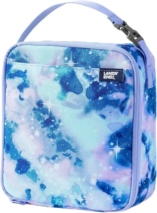 Lands' End Kids' EZ Wipe Lunch Warm Lavender Galaxy 9" x 8" x 4"