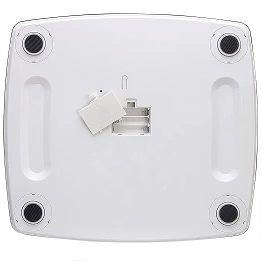 Taylor Digital Scales for Body Weight, Extra High Accurate 440 LB Capacity, Unique Blue LCD, Bright White Finish Extra LargePlatform, 12.2 x 13.5 Inches, White