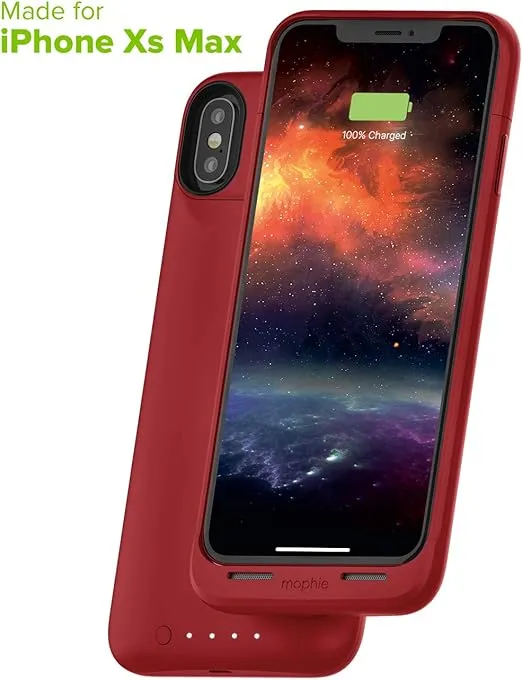 mophie 401002782 Juice Pack Air - Wireless Charging - Protective Battery Pack Case for Apple iPhone Xs Max - Red