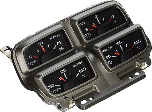 General Motors GM Genuine Parts 22858069 Graphite Colored Silver Multi-Purpose Gauge