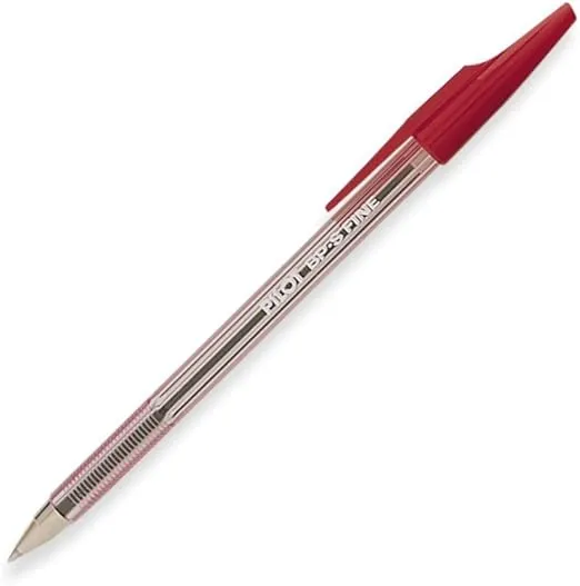 PILOT The Better Ball Point Pen Refillable Ballpoint Stick Pens, Fine Point, Red Ink, 12-Pack (37011)