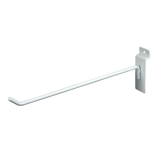 Econoco 10” Slatwall Deluxe Hooks, Slatwall hooks, Display Hooks For Panel, White (Pack of 96)