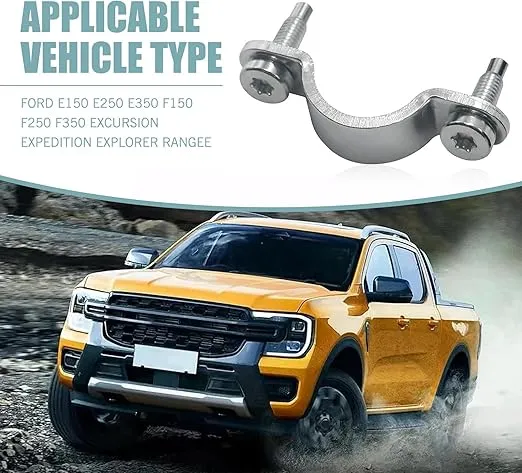 1 PC Automatic Transmission Steering Column Shift Tube Clamp with Bushing, Steering Column Repair Kit, Auto Repair Parts 905-107, Compatible with Ford E150 E250 E350 F150 F250 F350 (Silver)
