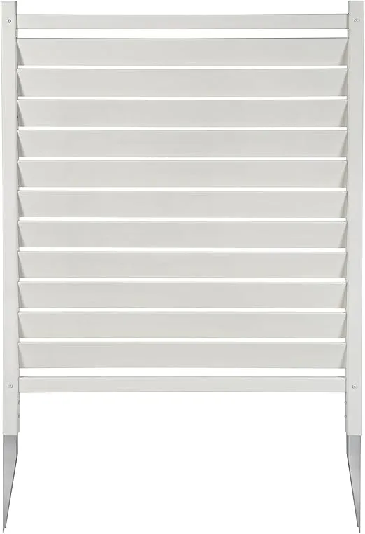 44in H x 36in W (2 Panels) No Dig Enclo Waverly White Vinyl Privacy Screen, Outdoor Privacy Screen Panels, Trash Can Enclosure, Air Conditioner Fence, Pool Equipment Enclosure, EC18010