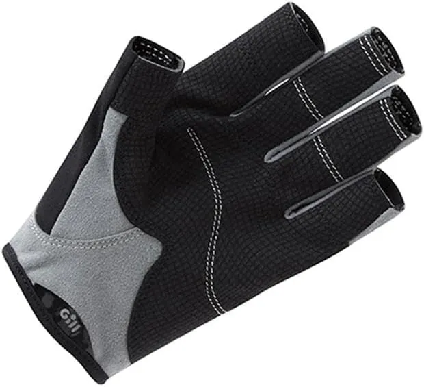 Gill Deckhand Sailing Gloves Short Finger with 3/4 Length Fingers - 50+ UV Sun Protection & Water Repellent