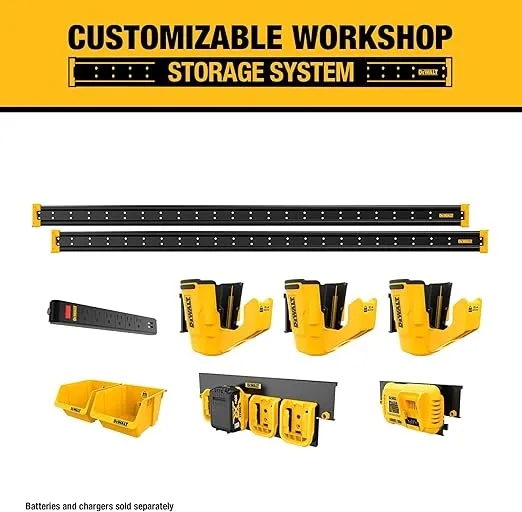 DEWALT Power Tool Organizer, 10-Piece Garage and Workshop Storage, Part of the DEWALT Storage System Lineup (DWST82825)